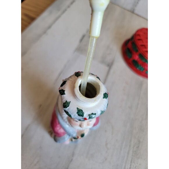 Santa Claus‎ soap dispenser Xmas basket home decor set - Picture 6 of 7